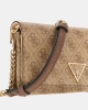 Guess Kadın Kahverengi Noelle Flap Organizer Crossbody Çanta