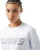 Guess Kadın Önde Taşlı Logolu Sweatshirt Beyaz