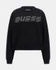 Guess Kadın Önde Taşlı Logolu Sweatshirt Siyah