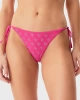 Guess Kadın Pembe 4G Taşlı Bağlamalı Bikini Altı