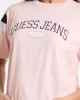 Guess Kadın Pembe Boxy Kesim Kısa Kollu Tişört