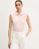 Guess Kadın Pembe Kolsuz Slim Fit Polo Üst