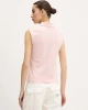 Guess Kadın Pembe Kolsuz Slim Fit Polo Üst