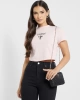 Guess Kadın Pembe Logolu Crop