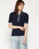 Guess Kadın Lacivert Thalia Polo Yaka Kazak