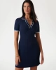 Guess Kadın Lacivert Thalia Polo Yaka Triko Elbise