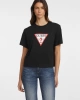 Guess Kadın Siyah 4G Logolu T-shirt