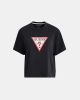 Guess Kadın Siyah 4G Logolu T-shirt