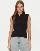 Guess Kadın Siyah Kolsuz Slim Fit Polo Üst