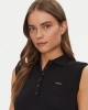 Guess Kadın Siyah Kolsuz Slim Fit Polo Üst