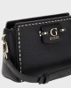 Guess Kadın Siyah Nastra Mini Üstten Fermuarlı Crossbody Çan