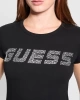 Guess Kadın Siyah Logolu T-Shirt