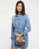 Guess Iseline Hakiki Deri Mini Kova Çanta