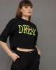 KISA KOLLU GRAFİK T-SHIRT