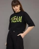KISA KOLLU GRAFİK T-SHIRT
