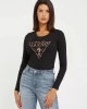 Guess Üçgen Logolu Esnek T- Shirt Siyah