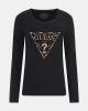 Guess Üçgen Logolu Esnek T- Shirt Siyah