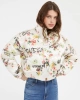 Guess Grafiti Desenli Şişme Mont