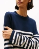 Tommy Hilfiger Kadın İpekli Rahat Mürettebat Yaka Kazak