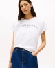 Tommy Hilfiger Kadın  Beyaz Relaxed Cap Sleeve T-Shirt