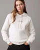 Calvi̇n Klei̇n Kadin Beyaz Polar Monogram  Sweatshi̇rt