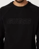 Guess Erkek Önü Logolu Aldwin Siyah Sweatshirt