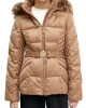 Guess Kadın Olga Kürk Yakalı Krem Mont