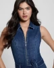 Guess Kadın Kimora Fermuarlı Lacivert Denim Tulum