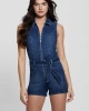 Guess Kadın Kimora Fermuarlı Lacivert Denim Tulum