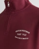 Gant Erkek Bordo Regular Fit Yarım  Fermuarlı Sweatshirt