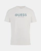 Guess Erkek  Beyaz Önü Logolu  Sterch T-Shirt