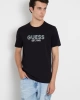 Guess Erkek  Siyah Önü Logolu T-Shirt