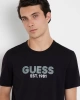 Guess Erkek  Siyah Önü Logolu T-Shirt