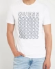 Guess Erkek Beyaz Önü Logolu Sterch T-Shirt