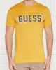 Guess Erkek  Önü Logolu  Sarı T-Shirt