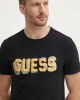 Guess Erkek Önü Logolu Siyah T-Shirt