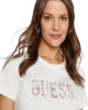 Guess Kadın Beyaz Desenli T-Shirt