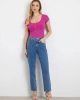 Guess Kadın Slim Fit Taşlı Düğmeli Pembe Bluz