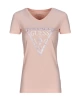 Guess Kadın Pembe Desenli T-Shirt