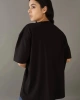 Calvin Klein  Kadın Logolu  Bisiklet Yaka Siyah T-Shirt