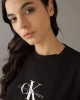 Calvin Klein  Kadın Logolu  Bisiklet Yaka Siyah T-Shirt