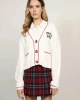 Tommy  Jeans  Kadın Beyaz Varsity Cardigan Ceket