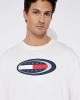 Tommy Hilfiger Erkek Logo Detaylı Kısa Kollu Beyaz T-Shirt