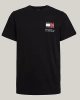 Tommy Hilfiger Erkek Siyah Rozetli T-Shirt
