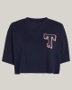 Tommy Hilfiger Kadın Lacivert Crop T-Shirt