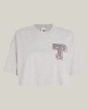 Tommy Hilfiger Kadın Gri Crop T-Shirt