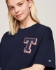 Tommy Hilfiger Kadın Lacivert Crop T-Shirt