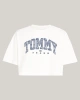 Tommy Hilfiger Kadın Ovs Beyaz Crop T-Shirt