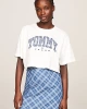 Tommy Hilfiger Kadın Ovs Beyaz Crop T-Shirt