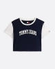 Tommy Hilfiger Kadın Siyah Logolu  Crop T-Shirt